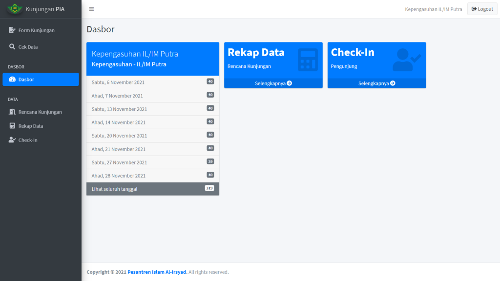 Sistem Reservasi Kunjungan Ortu/Wali Santri PIAT